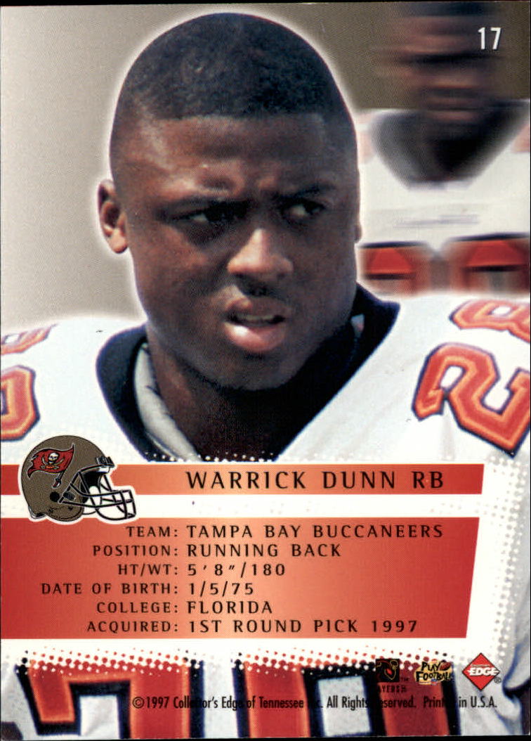 1997 Collector's Edge Extreme Force #17 Warrick Dunn back image