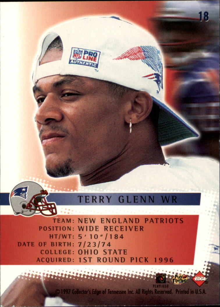 1997 Collector's Edge Extreme Force #18 Terry Glenn back image
