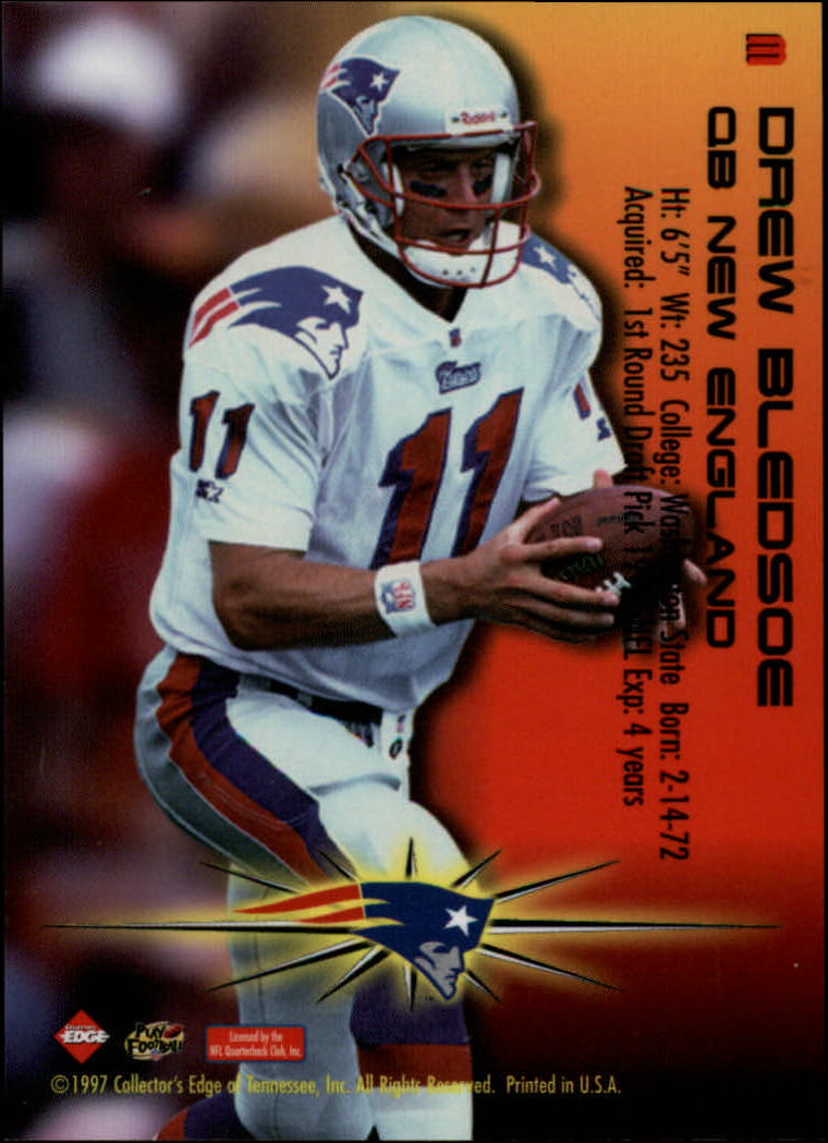 1997 Collector's Edge Extreme Fury #3 Drew Bledsoe back image