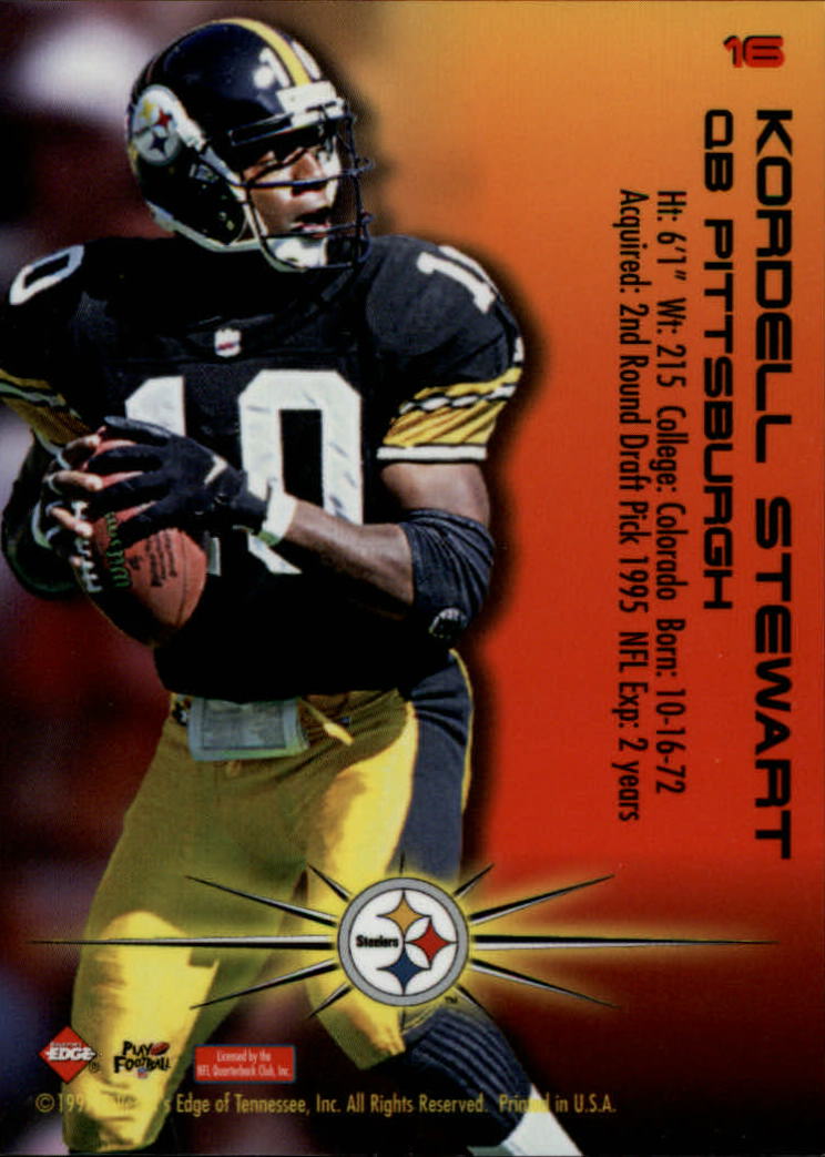 1997 Collector's Edge Extreme Fury #16 Kordell Stewart back image