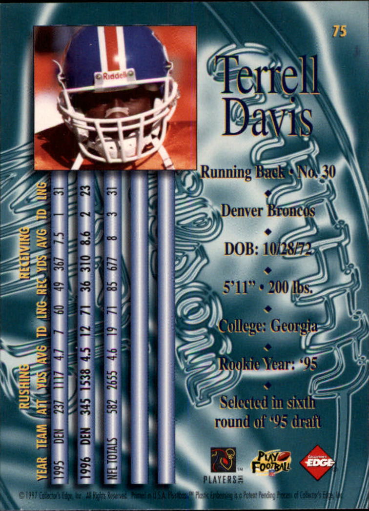 1997 Collector's Edge Masters #75 Terrell Davis back image