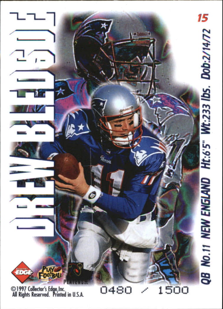 1997 Collector's Edge Masters Night Games #15 Drew Bledsoe back image