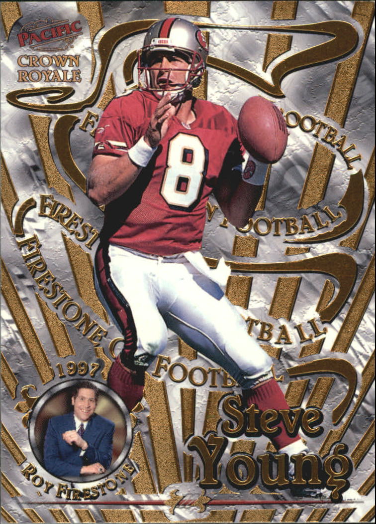 1997 Crown Royale Firestone on Football #18 Steve Young