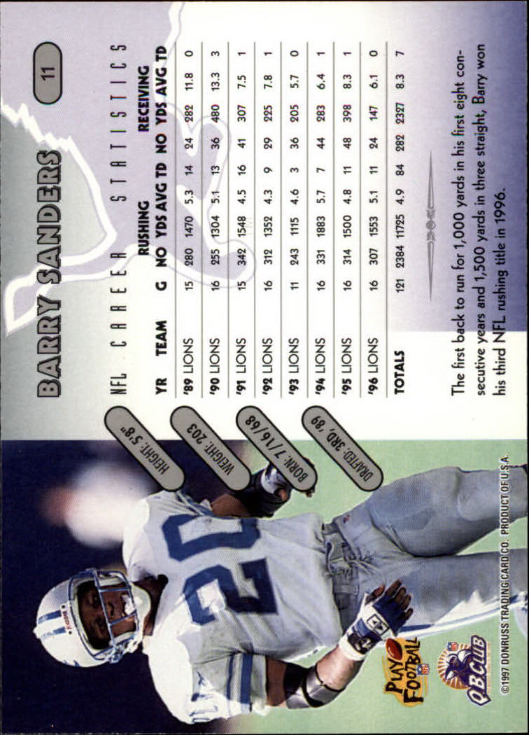 1997 Pro Line III DC - #68 Barry Sanders