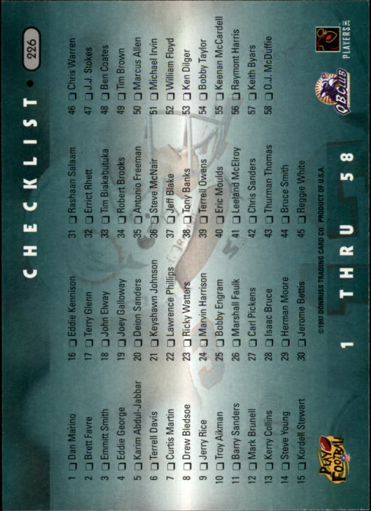 B1671- 1997 Donruss Fußball Karten 1-230 + Einsätze -du Pick- 15 + Gratis US - Bild 383 von 389