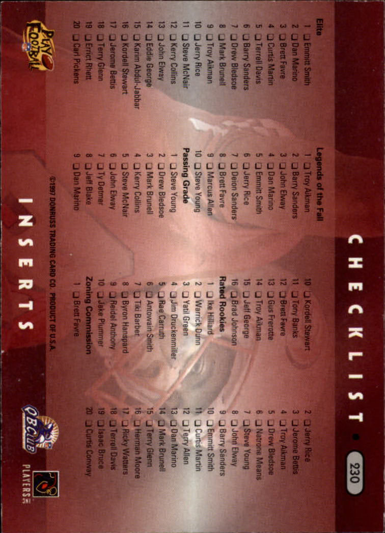 B1671- 1997 Donruss Fußball Karten 1-230 + Einsätze -du Pick- 15 + Gratis US - Bild 389 von 389