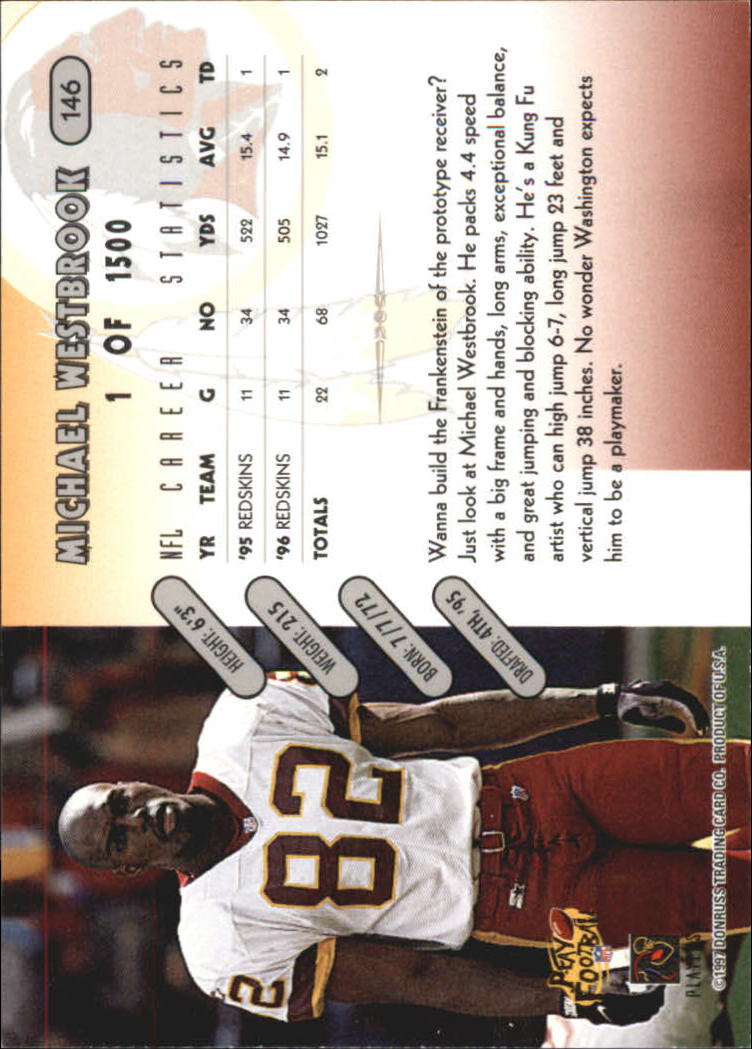 1997 Donruss Press Proofs Silver #146 Michael Westbrook back image