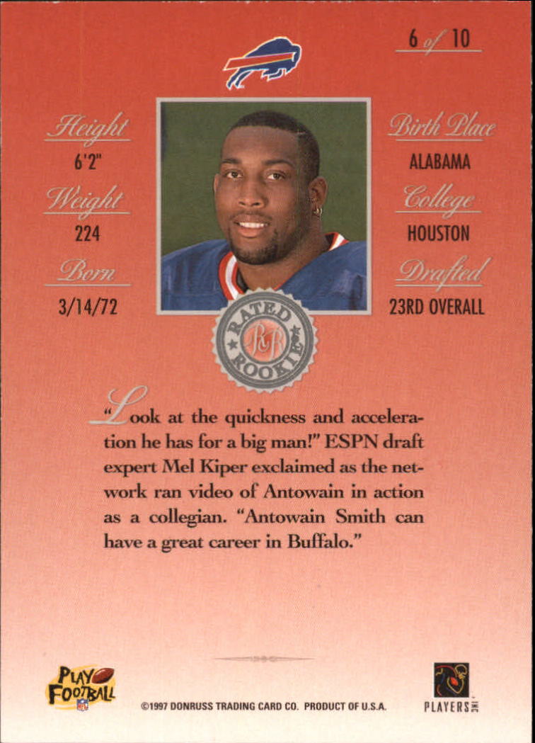 1997 Donruss Football "Rated Rookies" Insert Cards - Picture 9 of 15