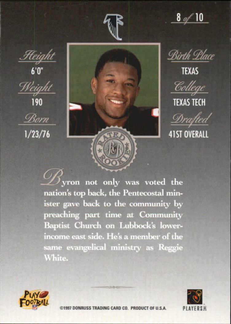 1997 Donruss Football "Rated Rookies" Insert Cards - Picture 13 of 15
