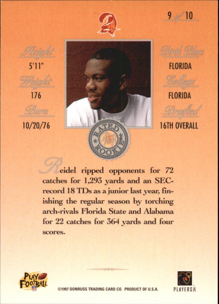 1997 Donruss Football "Rated Rookies" Insert Cards - Picture 15 of 15