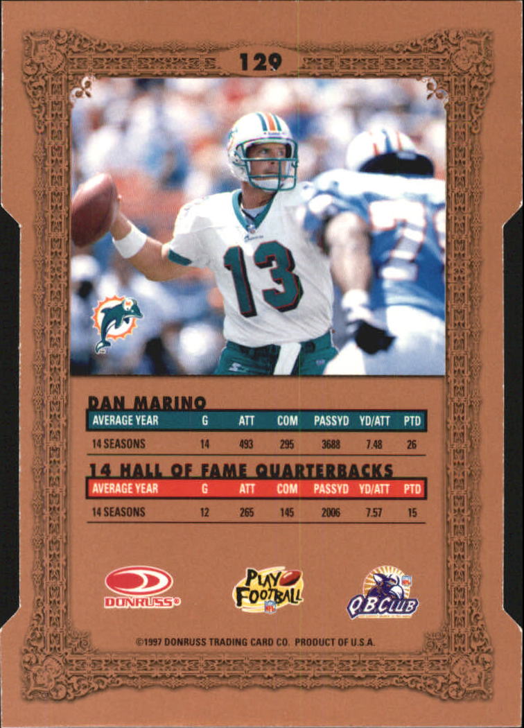 1997 Donruss Preferred Cut To The Chase #129 Dan Marino NT B