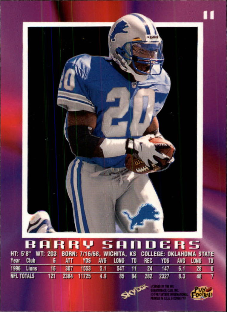 1997 E-X2000 #11 Barry Sanders - NM-MT