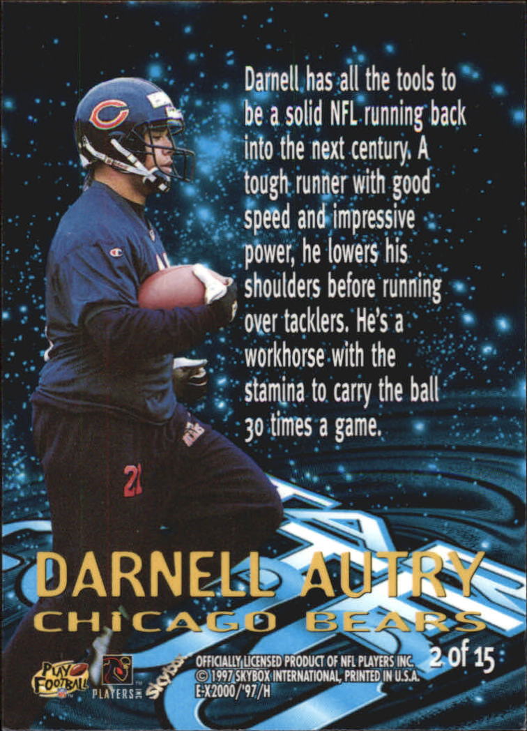 1997 E-X2000 Star Date 2000 #2 Darnell Autry back image