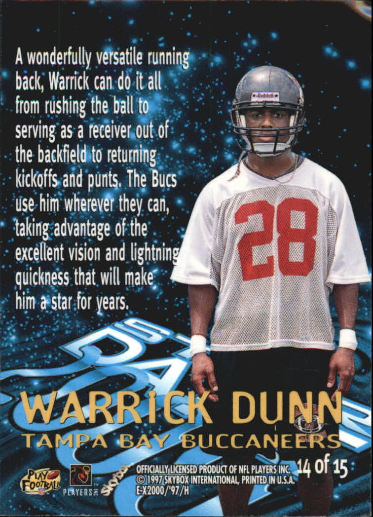 1997 E-X2000 Star Date 2000 #14 Warrick Dunn back image