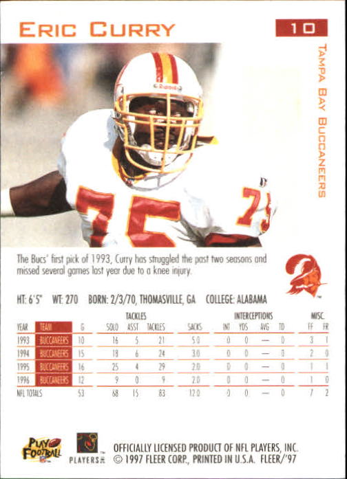 1997 Fleer Football "Main Set" Base Cards - Picture 7 of 187