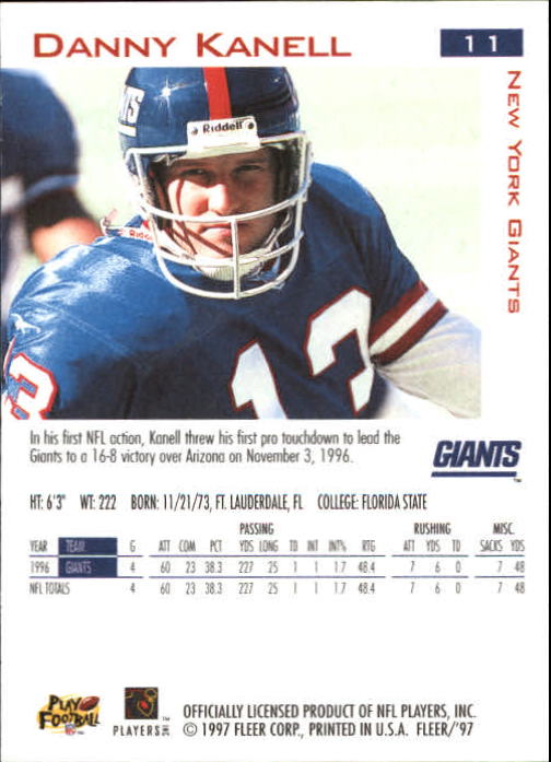 1997 Fleer Football "Main Set" Base Cards - Picture 9 of 187