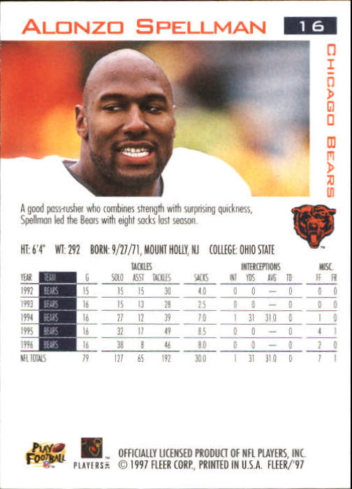 1997 Fleer Football "Main Set" Base Cards - Picture 13 of 187