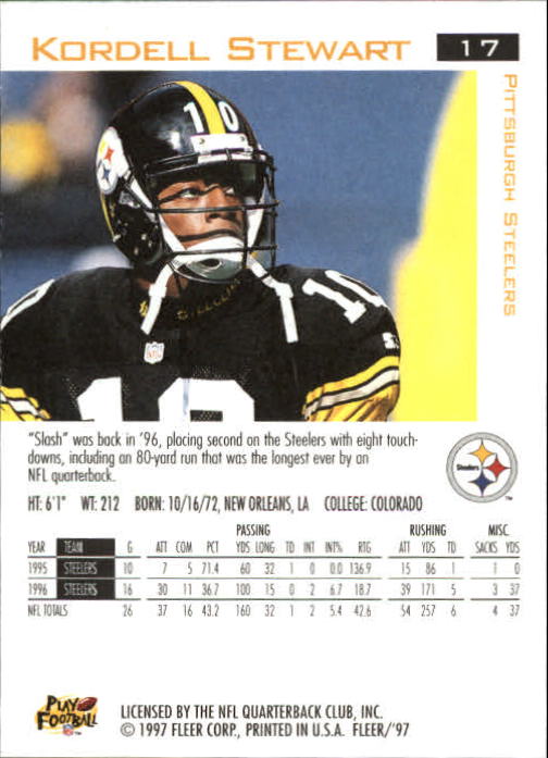 Kordell Stewart, Pittsburgh Steelers signed Beckett football price