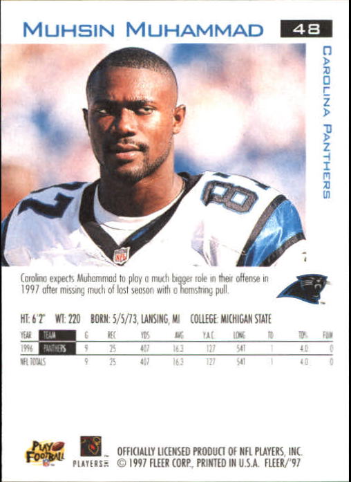 1997 Fleer Football "Main Set" Base Cards - Picture 35 of 187