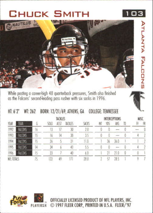 1997 Fleer Football "Main Set" Base Cards - Picture 45 of 187