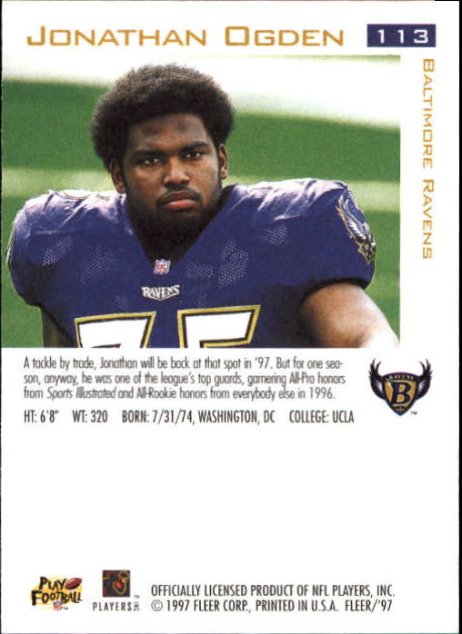 1997 Fleer Football "Main Set" Base Cards - Picture 51 of 187