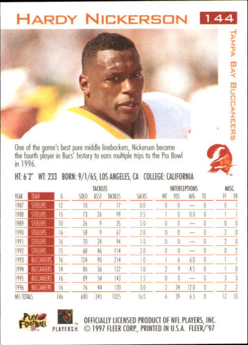 1997 Fleer Football "Main Set" Base Cards - Picture 73 of 187