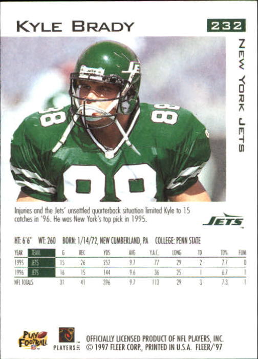1997 Fleer Football "Main Set" Base Cards - Picture 111 of 187