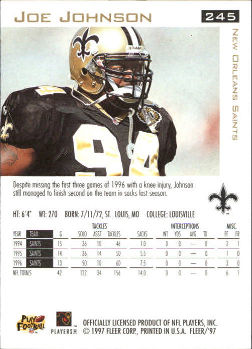 1997 Fleer Football "Main Set" Base Cards - Picture 117 of 187