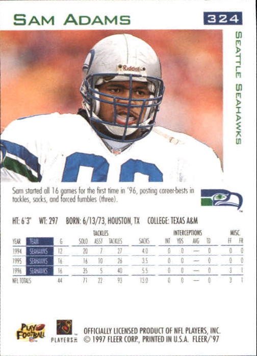 1997 Fleer Football "Main Set" Base Cards - Picture 141 of 187