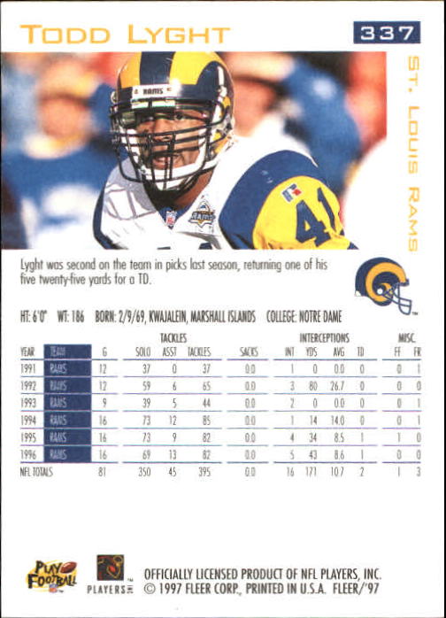 1997 Fleer Football "Main Set" Base Cards - Picture 149 of 187