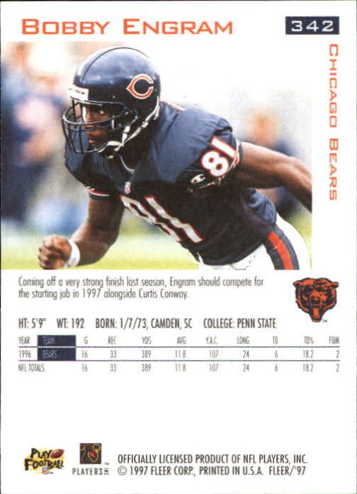 1997 Fleer Football "Main Set" Base Cards - Picture 151 of 187