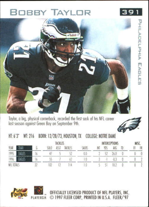 1997 Fleer Football "Main Set" Base Cards - Picture 163 of 187