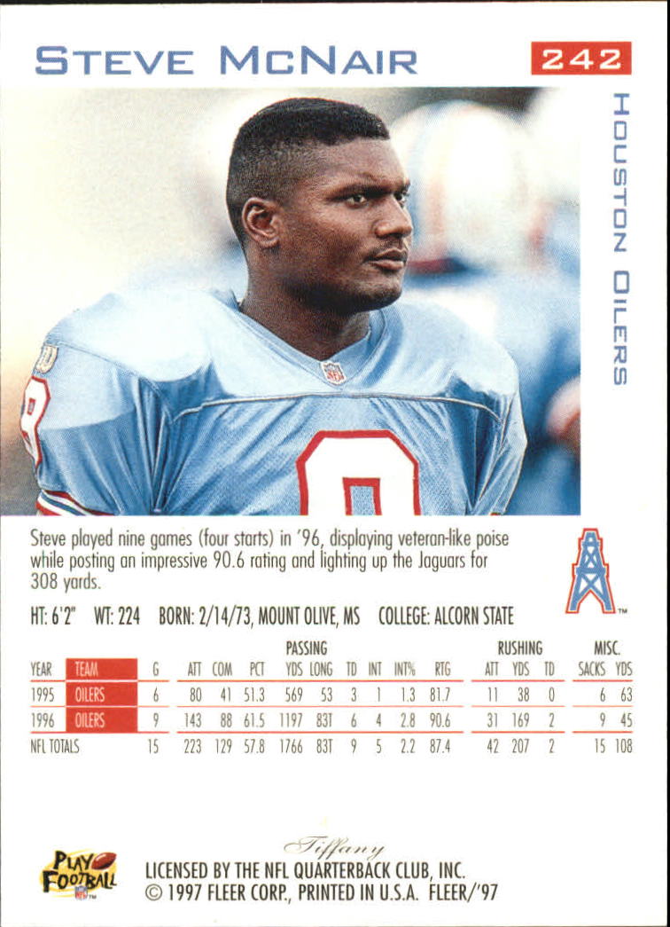 1997 Fleer Tiffany Blue #242 Steve McNair