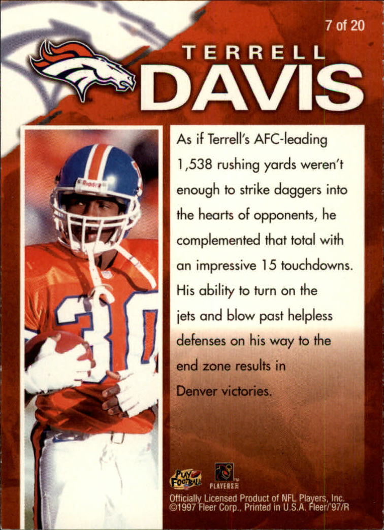 1997 Fleer Game Breakers #7 Terrell Davis back image