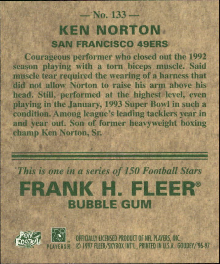 1997 Fleer Goudey #133 Ken Norton back image