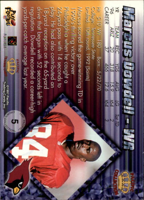 A9372- 1997 Pacific Football Cards 1-250 +Rookies -You Pick- 15+ FREE US SHIP - Picture 11 of 475