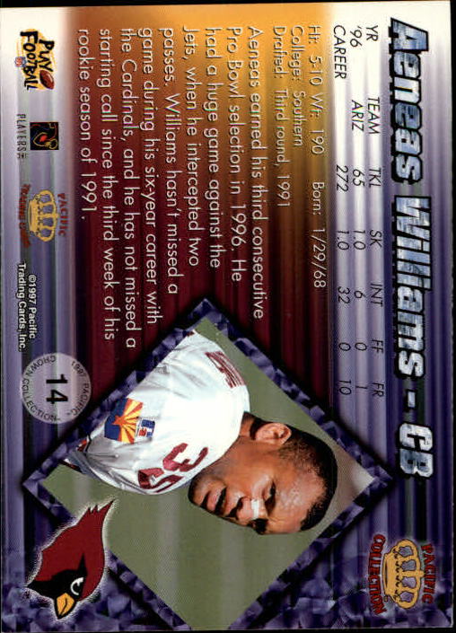 A9372- 1997 Pacific Football Cards 1-250 +Rookies -You Pick- 15+ FREE US SHIP - Picture 27 of 475