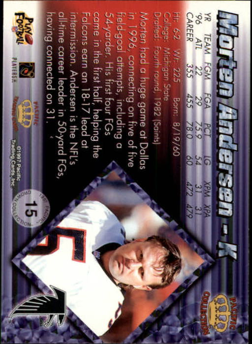 A9372- 1997 Pacific Football Cards 1-250 +Rookies -You Pick- 15+ FREE US SHIP - Picture 29 of 475