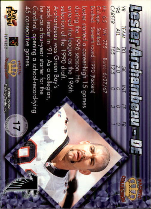 A9372- 1997 Pacific Football Cards 1-250 +Rookies -You Pick- 15+ FREE US SHIP - Picture 33 of 475