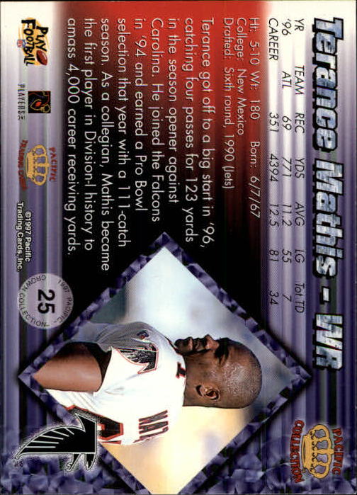 A9372- 1997 Pacific Football Cards 1-250 +Rookies -You Pick- 15+ FREE US SHIP - Picture 49 of 475