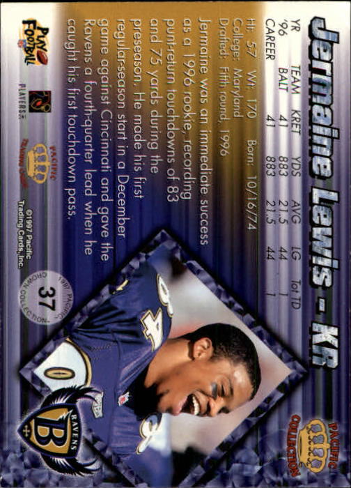 A9372- 1997 Pacific Football Cards 1-250 +Rookies -You Pick- 15+ FREE US SHIP - Picture 71 of 475