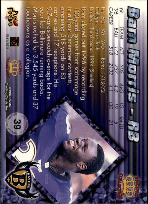 A9372- 1997 Pacific Football Cards 1-250 +Rookies -You Pick- 15+ FREE US SHIP - Picture 75 of 475