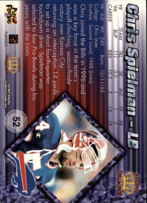 A9372- 1997 Pacific Football Cards 1-250 +Rookies -You Pick- 15+ FREE US SHIP - Picture 99 of 475