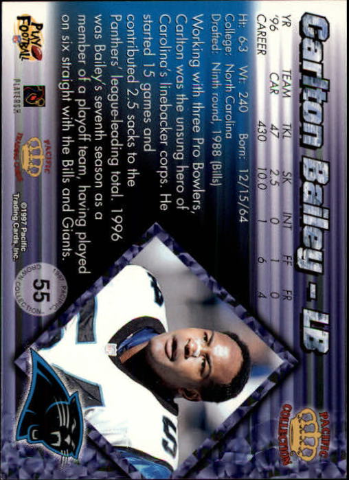 A9372- 1997 Pacific Football Cards 1-250 +Rookies -You Pick- 15+ FREE US SHIP - Picture 103 of 475