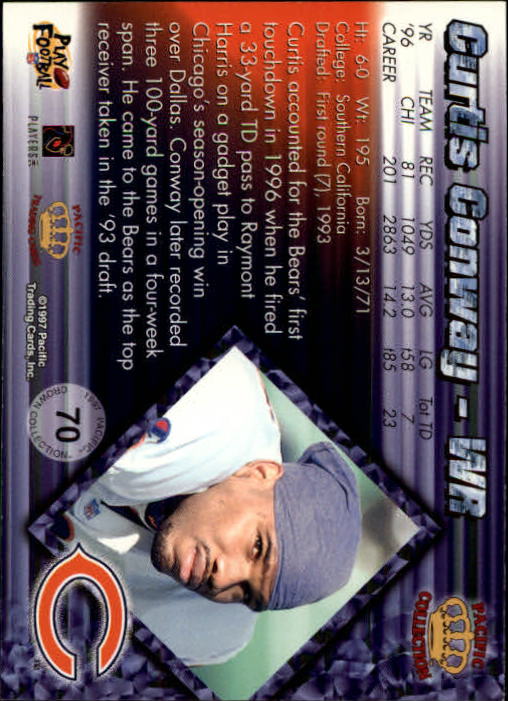 A9372- 1997 Pacific Football Cards 1-250 +Rookies -You Pick- 15+ FREE US SHIP - Picture 133 of 475