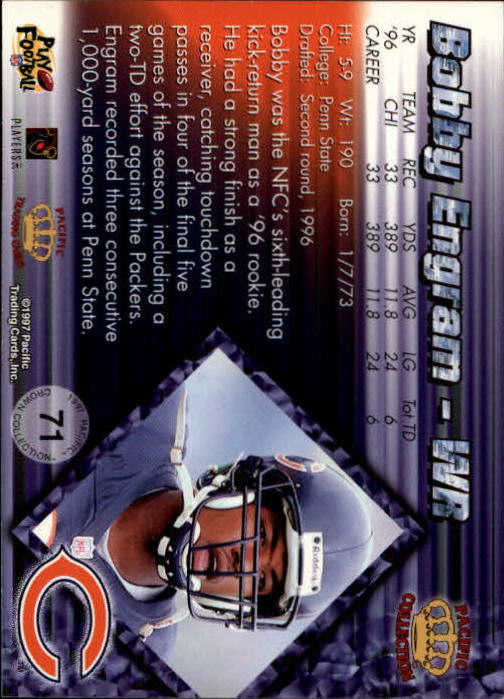 A9372- 1997 Pacific Football Cards 1-250 +Rookies -You Pick- 15+ FREE US SHIP - Picture 135 of 475