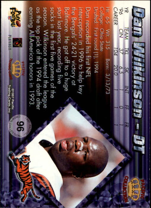 A9372- 1997 Pacific Football Cards 1-250 +Rookies -You Pick- 15+ FREE US SHIP - Picture 183 of 475