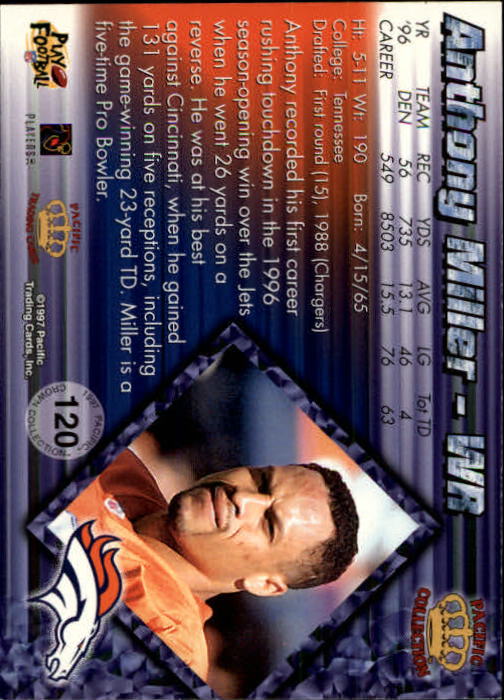 A9372- 1997 Pacific Football Cards 1-250 +Rookies -You Pick- 15+ FREE US SHIP - Picture 229 of 475