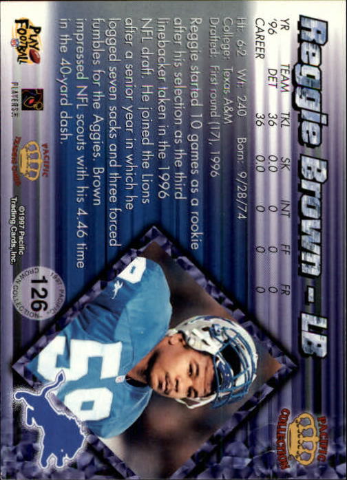 A9372- 1997 Pacific Football Cards 1-250 +Rookies -You Pick- 15+ FREE US SHIP - Picture 241 of 475