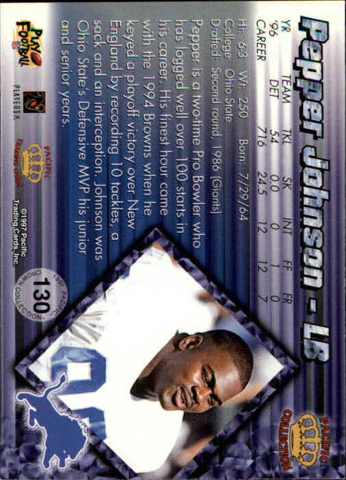 A9372- 1997 Pacific Football Cards 1-250 +Rookies -You Pick- 15+ FREE US SHIP - Picture 249 of 475